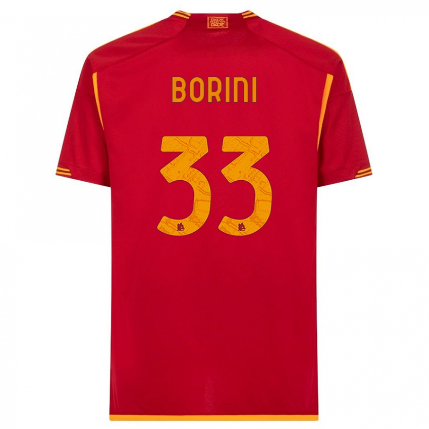 Mænd Joyce Borini #33 Rød Hjemmebane Spillertrøjer 2023/24 Trøje T-Shirt