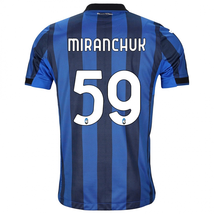 Mænd Aleksey Miranchuk #59 Sort Blå Hjemmebane Spillertrøjer 2023/24 Trøje T-Shirt