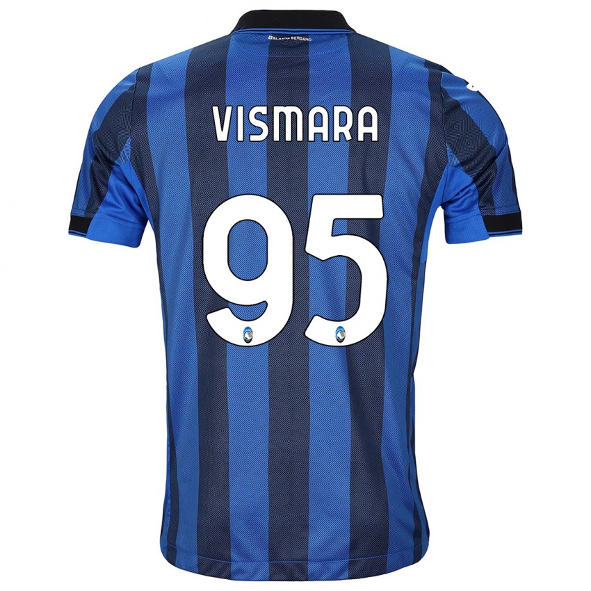 Mænd Paolo Vismara #95 Sort Blå Hjemmebane Spillertrøjer 2023/24 Trøje T-Shirt