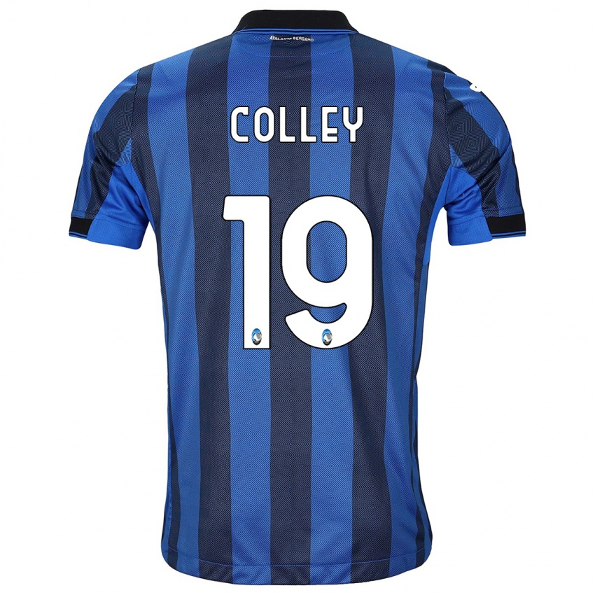 Mænd Ebrima Colley #19 Sort Blå Hjemmebane Spillertrøjer 2023/24 Trøje T-Shirt