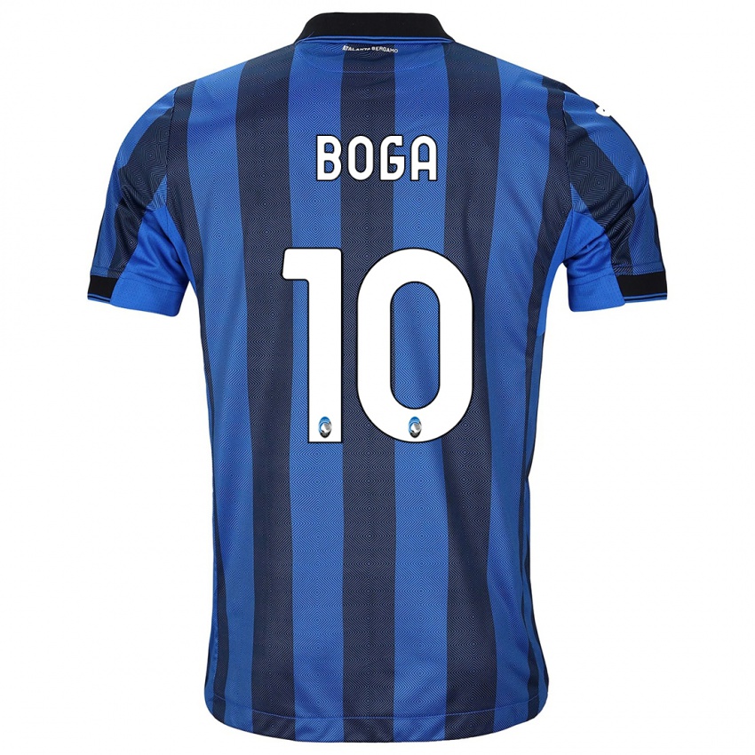 Mænd Jeremie Boga #10 Sort Blå Hjemmebane Spillertrøjer 2023/24 Trøje T-Shirt