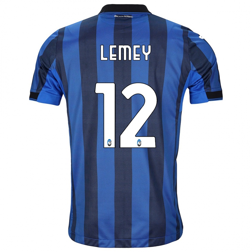 Mænd Diede Lemey #12 Sort Blå Hjemmebane Spillertrøjer 2023/24 Trøje T-Shirt