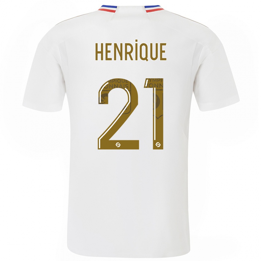 Mænd Henrique #21 Hvid Hjemmebane Spillertrøjer 2023/24 Trøje T-Shirt