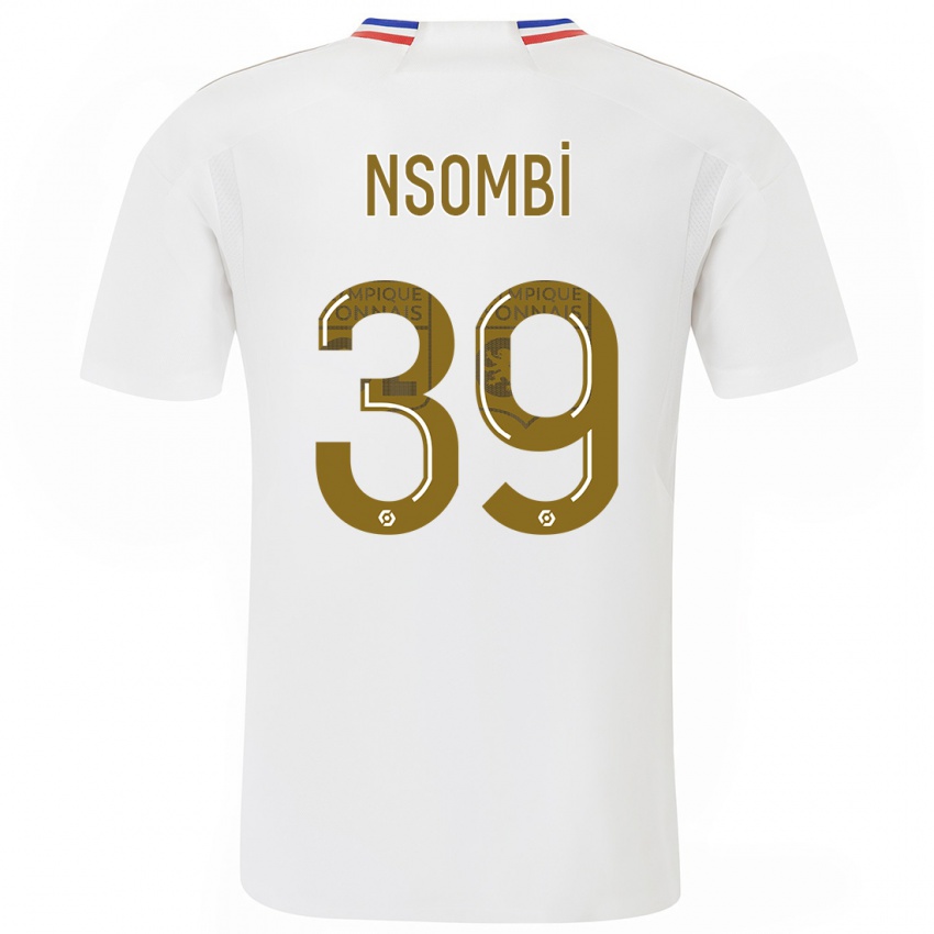 Mænd Gael Nsombi #39 Hvid Hjemmebane Spillertrøjer 2023/24 Trøje T-Shirt