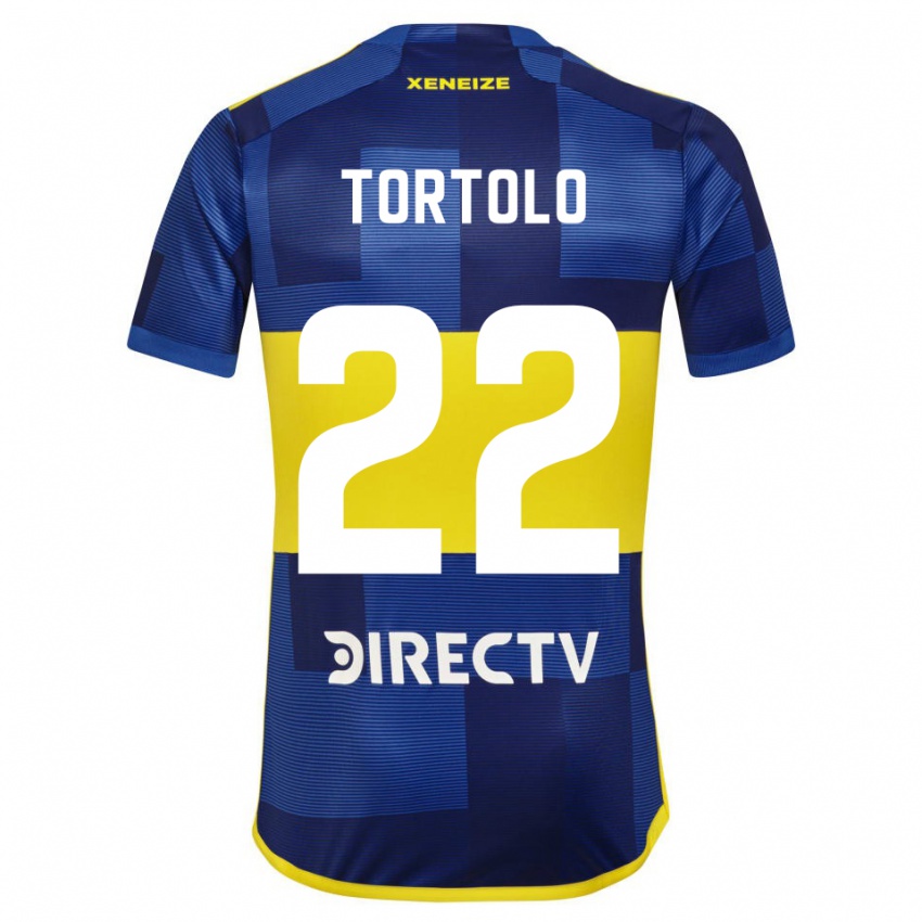 Mænd Dulce Tortolo #22 Mørkeblå Gul Hjemmebane Spillertrøjer 2023/24 Trøje T-Shirt