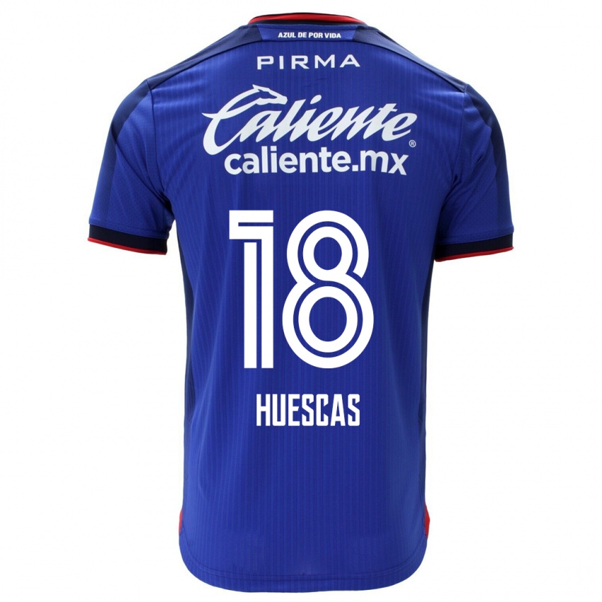 Mænd Rodrigo Huescas #18 Blå Hjemmebane Spillertrøjer 2023/24 Trøje T-Shirt