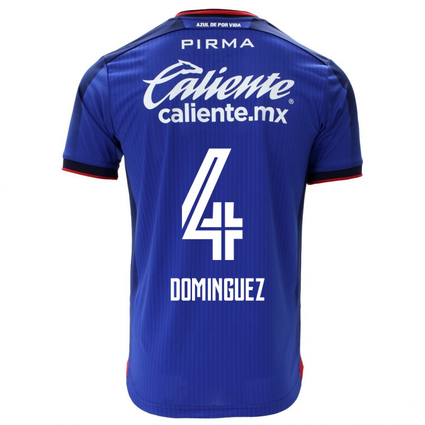 Mænd Julio Cesar Dominguez #4 Blå Hjemmebane Spillertrøjer 2023/24 Trøje T-Shirt