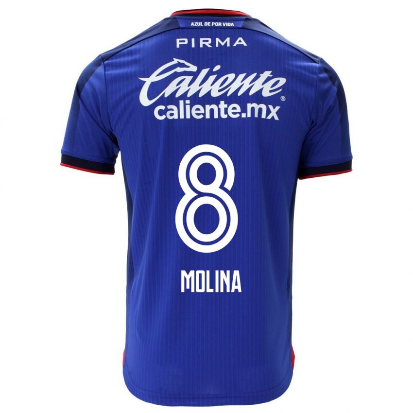 Mænd Dalia Molina #8 Blå Hjemmebane Spillertrøjer 2023/24 Trøje T-Shirt