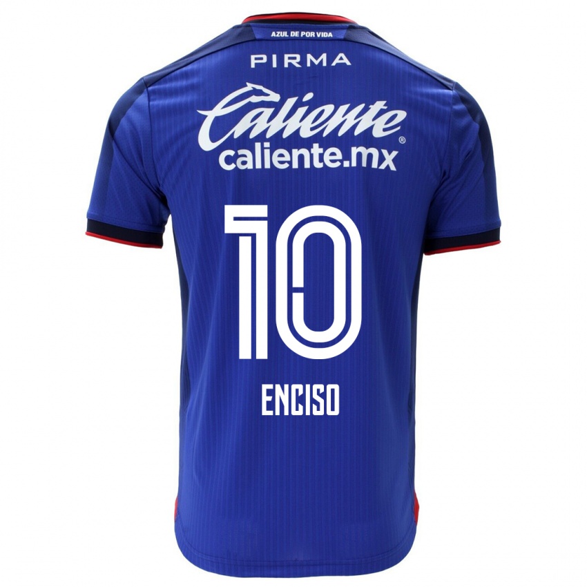 Mænd Martha Enciso #10 Blå Hjemmebane Spillertrøjer 2023/24 Trøje T-Shirt