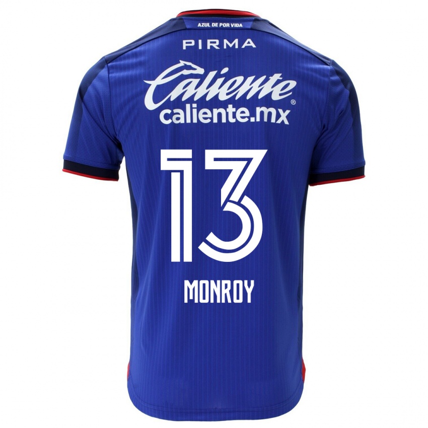 Mænd Daniela Monroy #13 Blå Hjemmebane Spillertrøjer 2023/24 Trøje T-Shirt