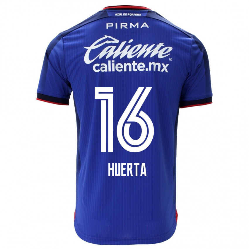 Mænd Ana Gabriela Huerta #16 Blå Hjemmebane Spillertrøjer 2023/24 Trøje T-Shirt