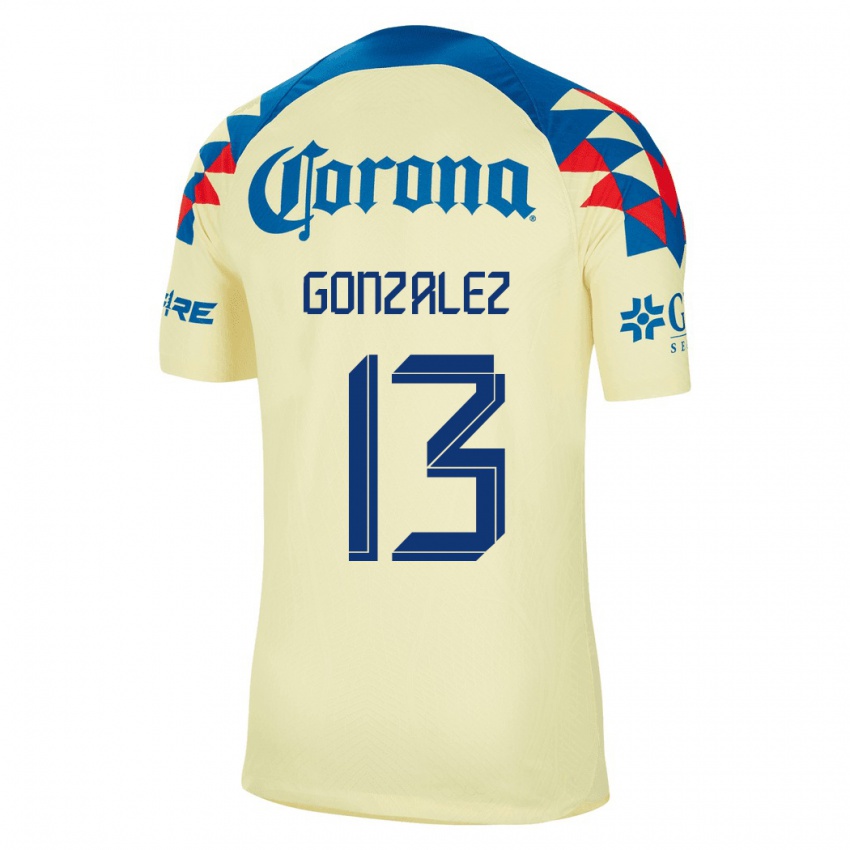 Mænd Eva Gonzalez #13 Gul Hjemmebane Spillertrøjer 2023/24 Trøje T-Shirt
