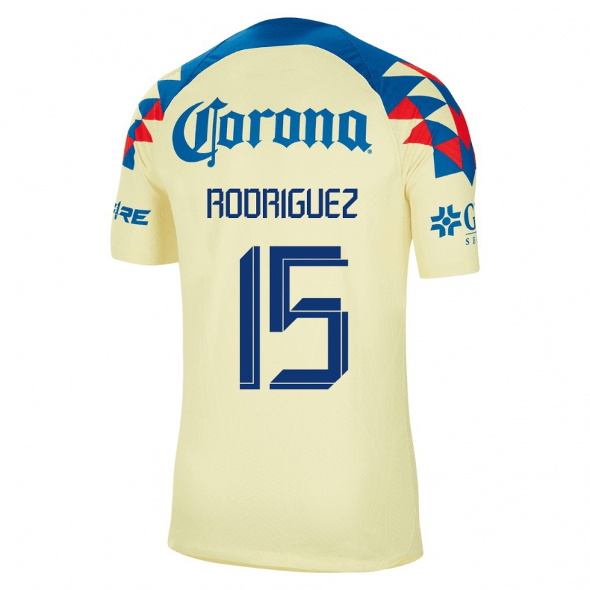 Mænd Kimberly Rodriguez #15 Gul Hjemmebane Spillertrøjer 2023/24 Trøje T-Shirt