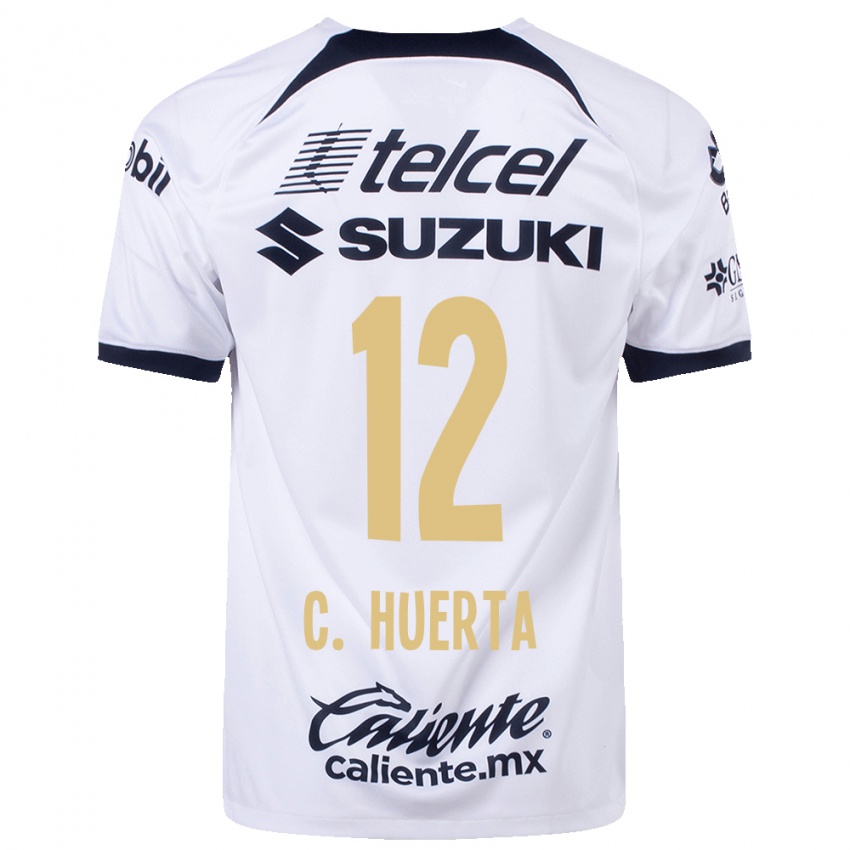 Mænd Cesar Huerta #12 Hvid Hjemmebane Spillertrøjer 2023/24 Trøje T-Shirt