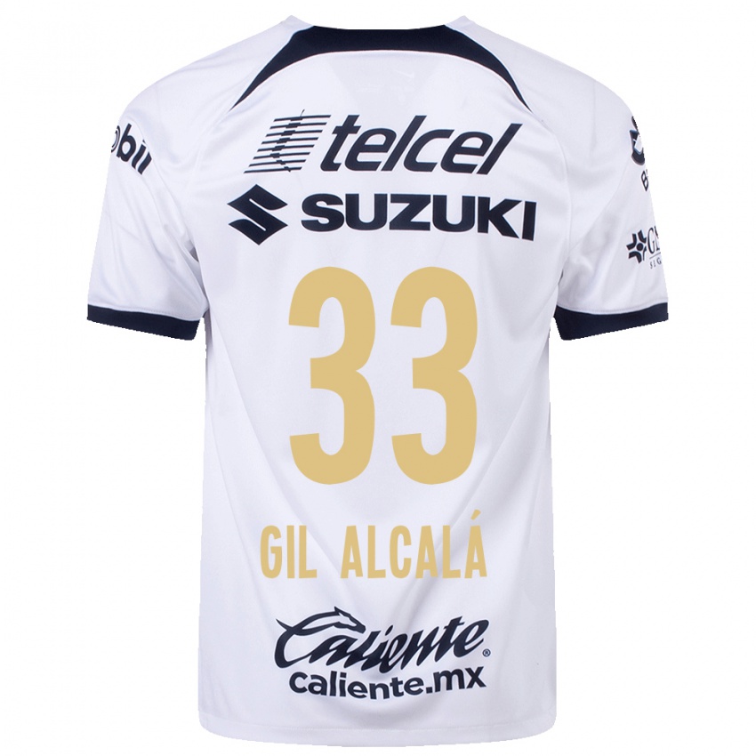 Mænd Gil Alcala #33 Hvid Hjemmebane Spillertrøjer 2023/24 Trøje T-Shirt