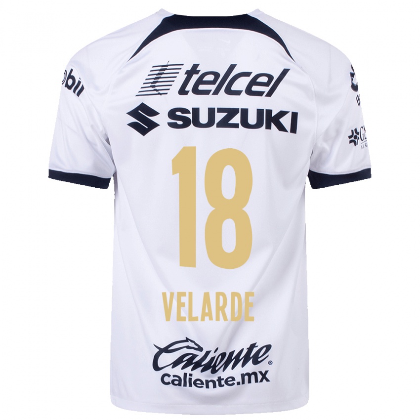 Mænd Efrain Velarde #18 Hvid Hjemmebane Spillertrøjer 2023/24 Trøje T-Shirt