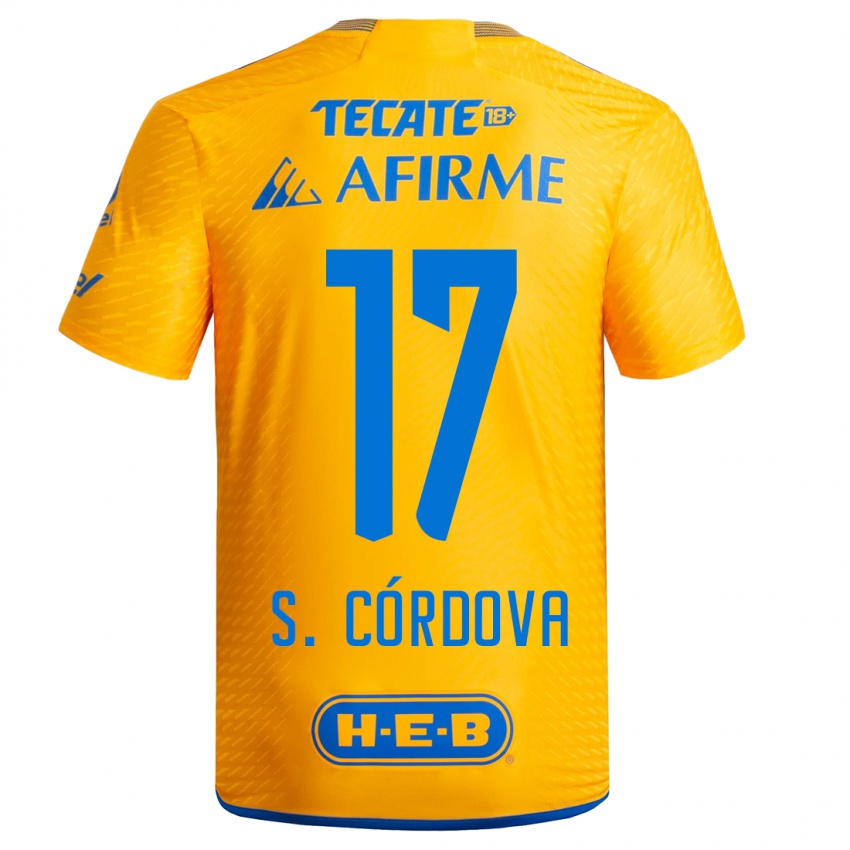 Mænd Sebastian Cordova #17 Gul Hjemmebane Spillertrøjer 2023/24 Trøje T-Shirt