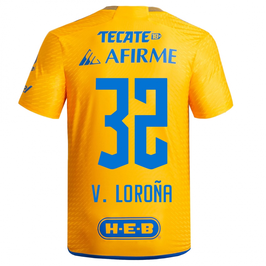 Mænd Vladimir Lorona #32 Gul Hjemmebane Spillertrøjer 2023/24 Trøje T-Shirt
