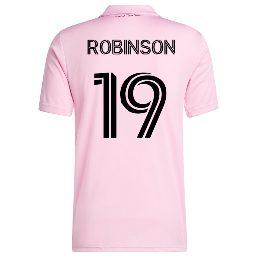 Mænd Robbie Robinson #19 Lyserød Hjemmebane Spillertrøjer 2023/24 Trøje T-Shirt