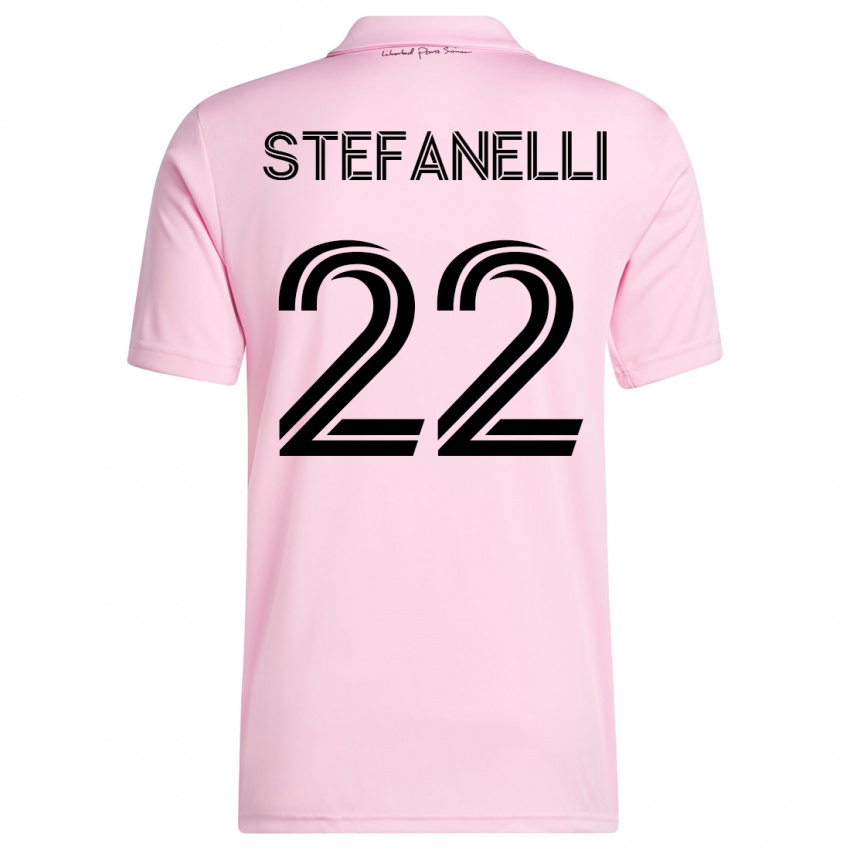 Mænd Nicolás Stefanelli #22 Lyserød Hjemmebane Spillertrøjer 2023/24 Trøje T-Shirt