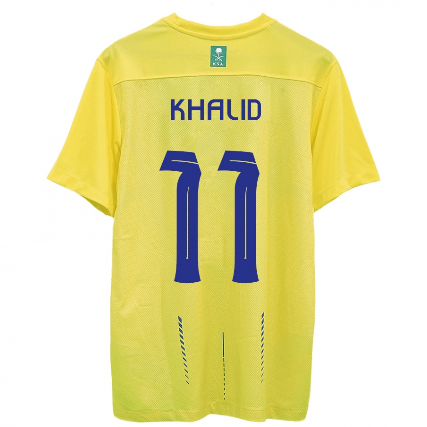 Mænd Khalid Al-Ghannam #11 Gul Hjemmebane Spillertrøjer 2023/24 Trøje T-Shirt