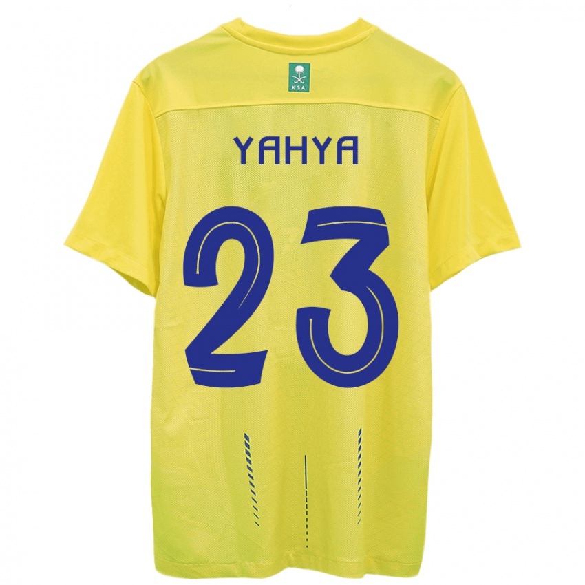 Mænd Ayman Yahya #23 Gul Hjemmebane Spillertrøjer 2023/24 Trøje T-Shirt