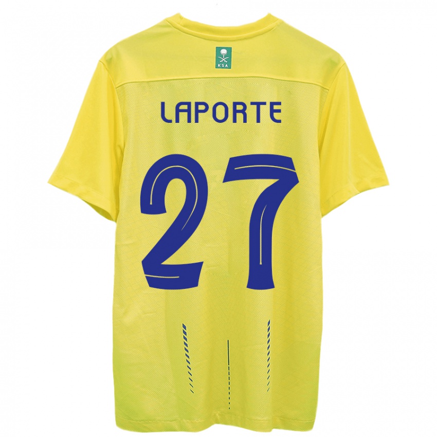 Mænd Aymeric Laporte #27 Gul Hjemmebane Spillertrøjer 2023/24 Trøje T-Shirt
