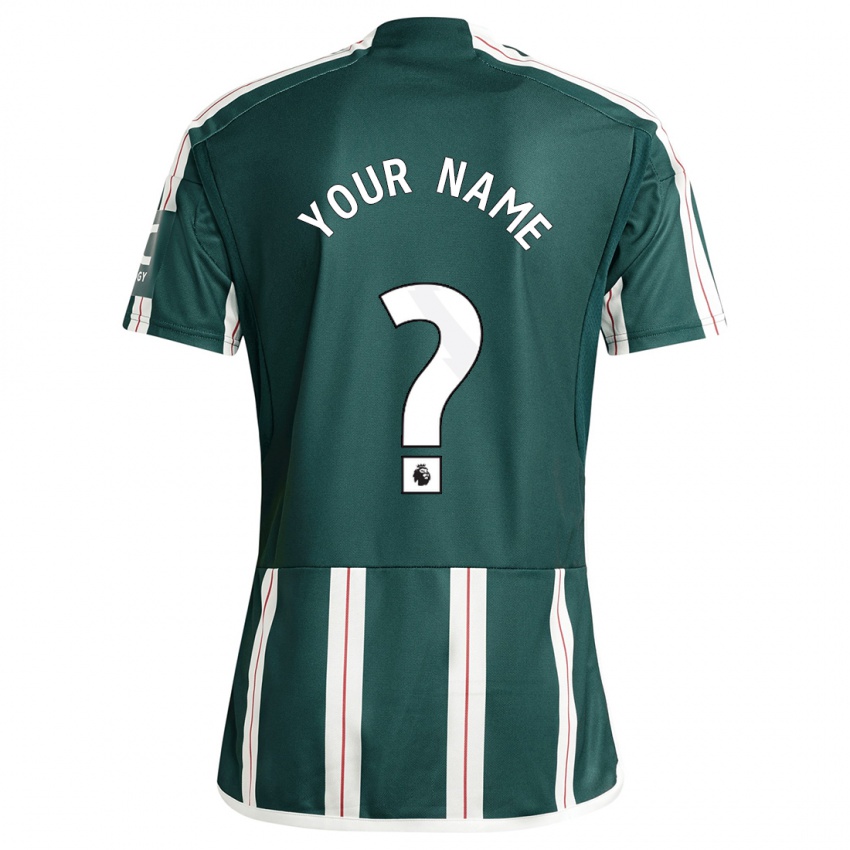 Mænd Dit Navn #0 Mørkegrøn Udebane Spillertrøjer 2023/24 Trøje T-Shirt