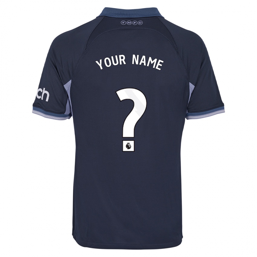Mænd Dit Navn #0 Mørkeblå Udebane Spillertrøjer 2023/24 Trøje T-Shirt