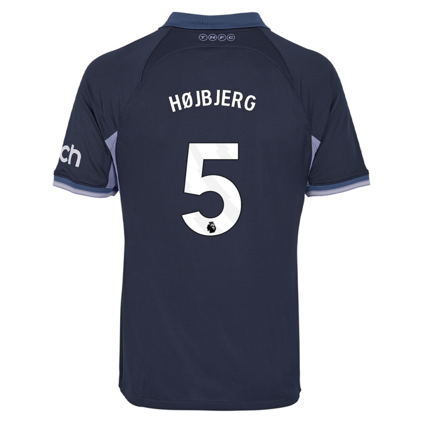 Mænd Pierre Emile Hojbjerg #5 Mørkeblå Udebane Spillertrøjer 2023/24 Trøje T-Shirt