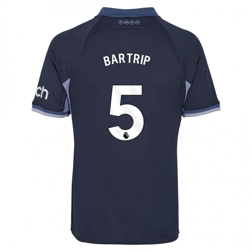 Mænd Molly Bartrip #5 Mørkeblå Udebane Spillertrøjer 2023/24 Trøje T-Shirt