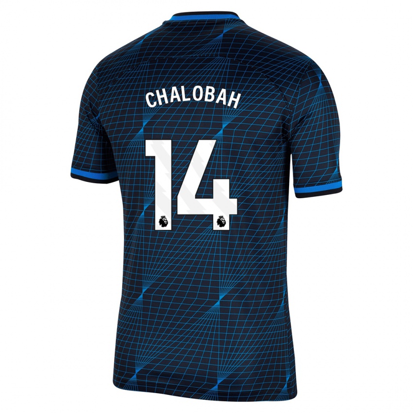 Mænd Trevoh Chalobah #14 Mørkeblå Udebane Spillertrøjer 2023/24 Trøje T-Shirt