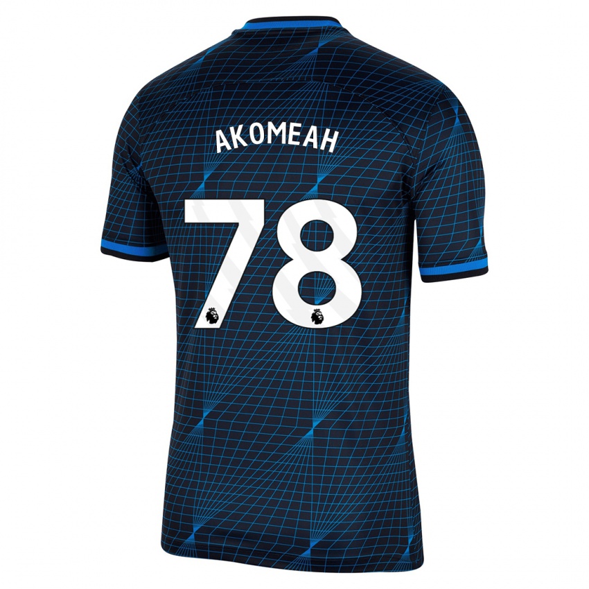 Mænd Travis Akomeah #78 Mørkeblå Udebane Spillertrøjer 2023/24 Trøje T-Shirt