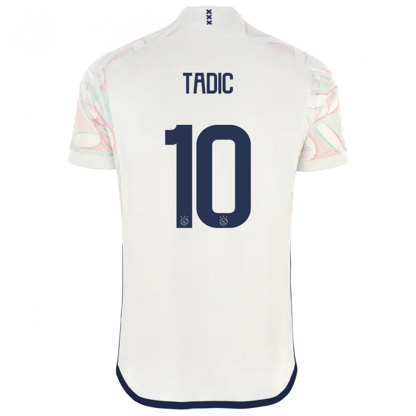 Mænd Dusan Tadic #10 Hvid Udebane Spillertrøjer 2023/24 Trøje T-Shirt