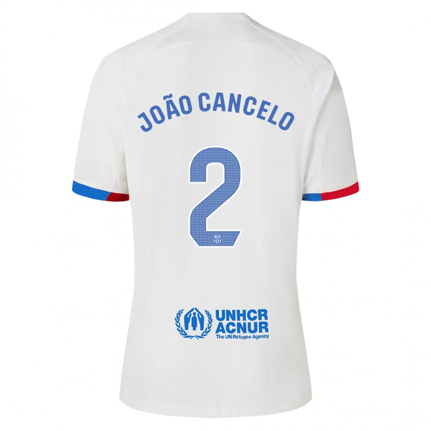 Mænd Joao Cancelo #2 Hvid Udebane Spillertrøjer 2023/24 Trøje T-Shirt