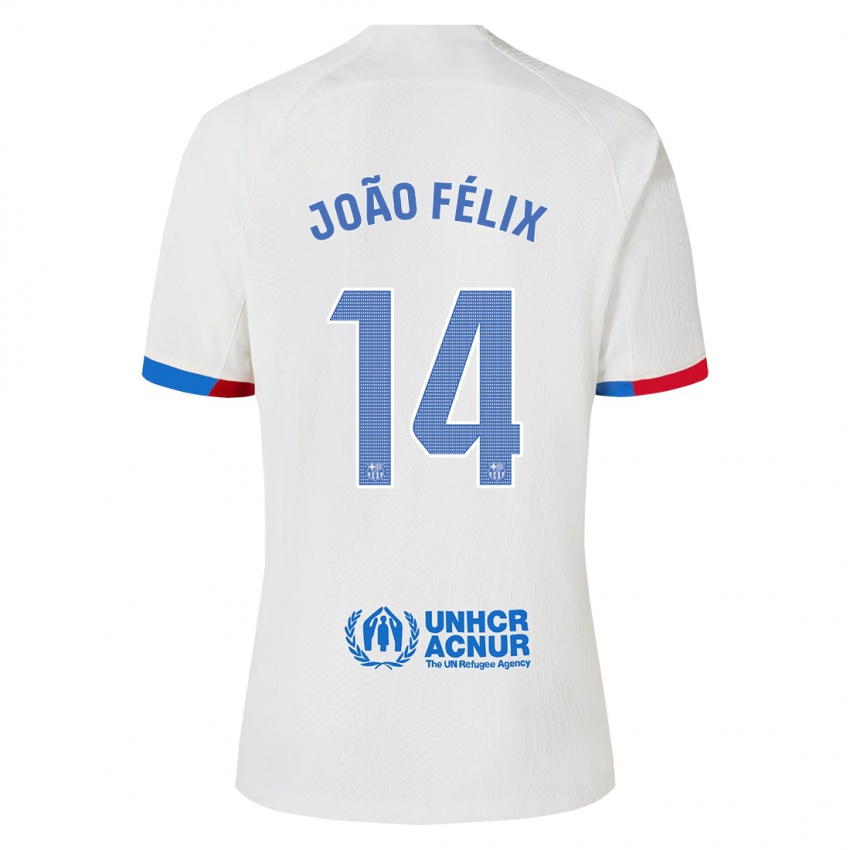 Mænd Joao Felix #14 Hvid Udebane Spillertrøjer 2023/24 Trøje T-Shirt