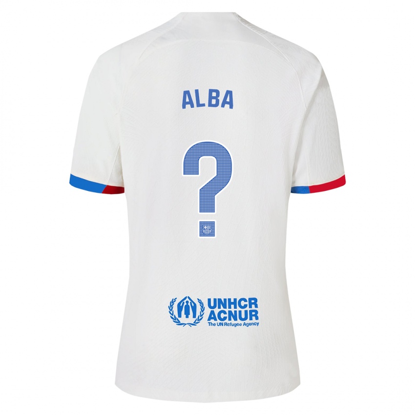 Mænd Txus Alba #0 Hvid Udebane Spillertrøjer 2023/24 Trøje T-Shirt