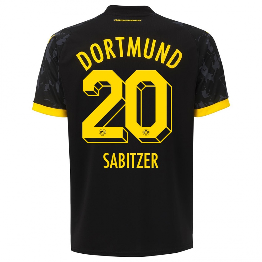 Mænd Marcel Sabitzer #20 Sort Udebane Spillertrøjer 2023/24 Trøje T-Shirt