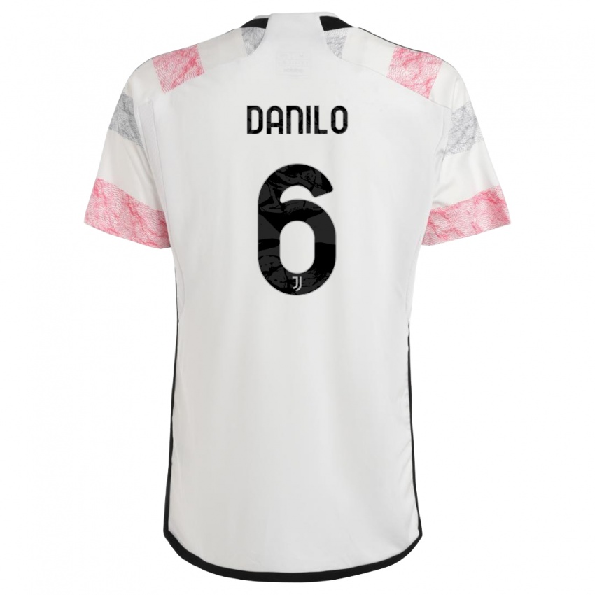 Mænd Danilo #6 Hvid Pink Udebane Spillertrøjer 2023/24 Trøje T-Shirt