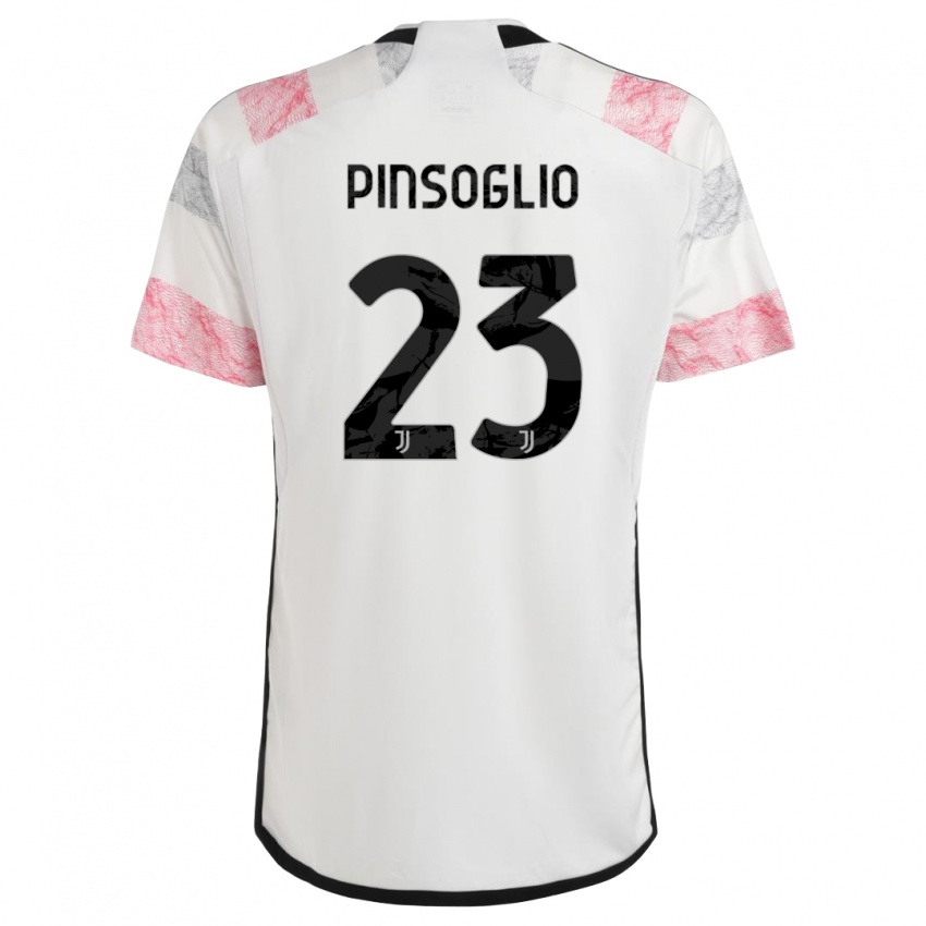 Mænd Carlo Pinsoglio #23 Hvid Pink Udebane Spillertrøjer 2023/24 Trøje T-Shirt