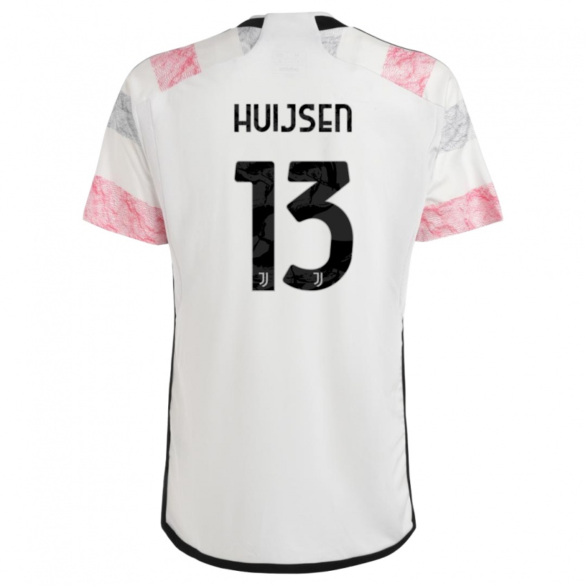 Mænd Dean Huijsen #13 Hvid Pink Udebane Spillertrøjer 2023/24 Trøje T-Shirt