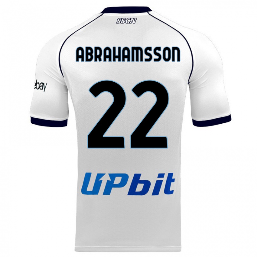 Mænd Sejde Abrahamsson #22 Hvid Udebane Spillertrøjer 2023/24 Trøje T-Shirt