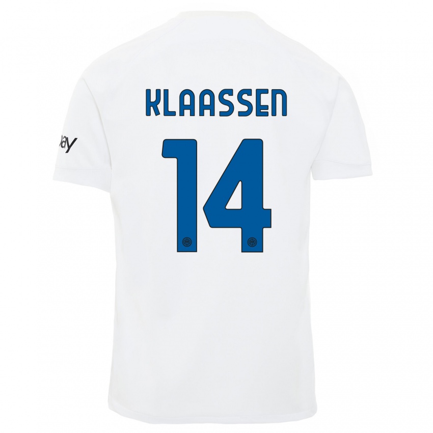 Mænd Davy Klaassen #14 Hvid Udebane Spillertrøjer 2023/24 Trøje T-Shirt