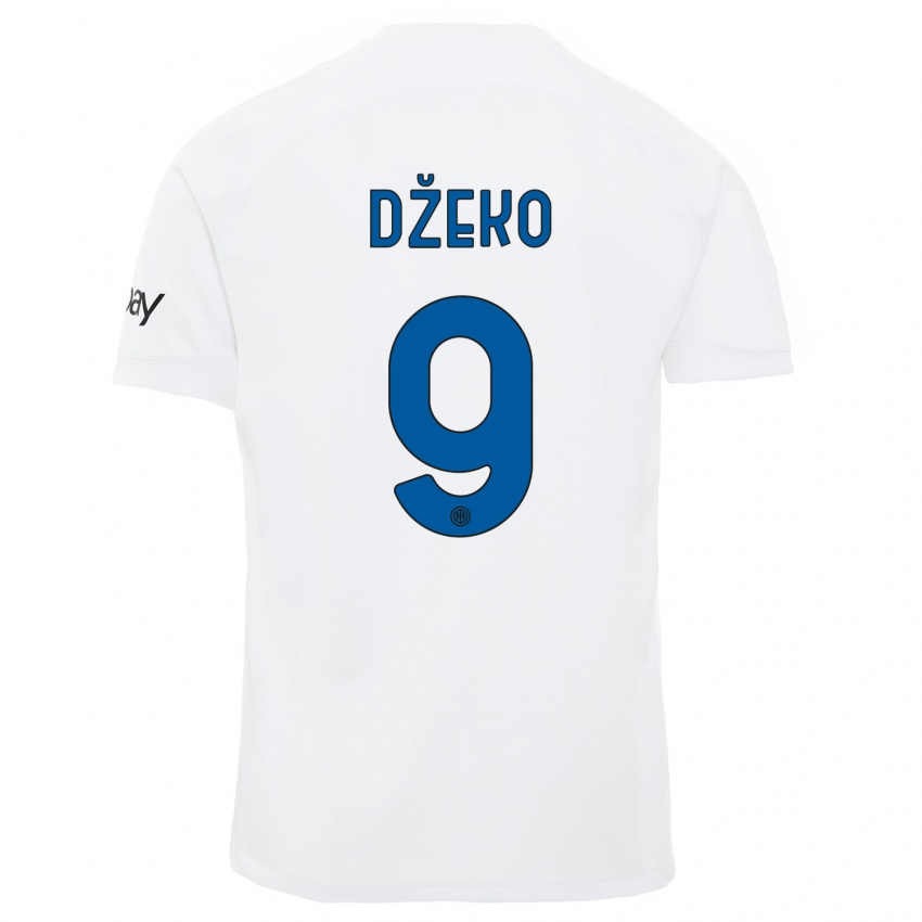 Mænd Edin Dzeko #9 Hvid Udebane Spillertrøjer 2023/24 Trøje T-Shirt