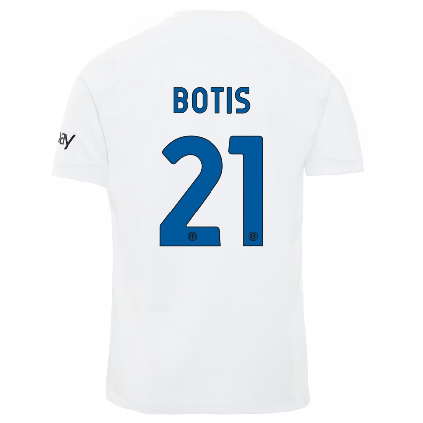 Mænd Nikolaos Botis #21 Hvid Udebane Spillertrøjer 2023/24 Trøje T-Shirt