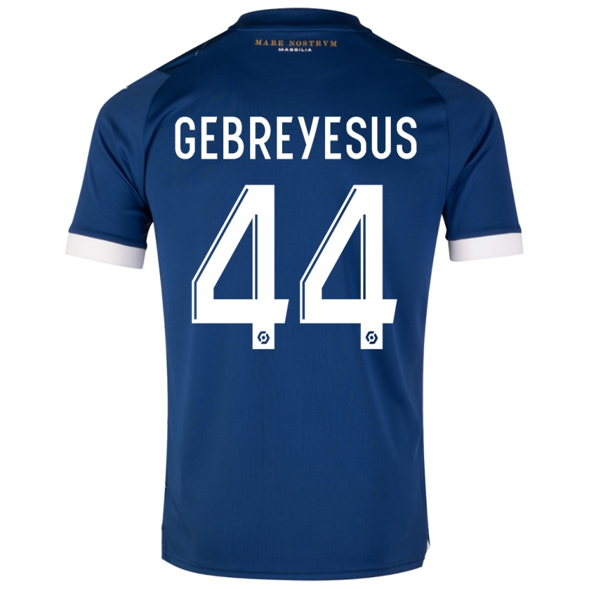 Mænd Esey Gebreyesus #44 Mørkeblå Udebane Spillertrøjer 2023/24 Trøje T-Shirt