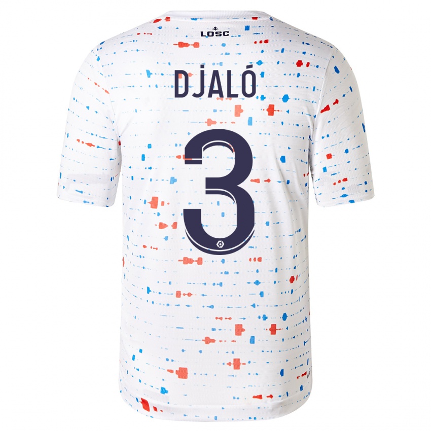 Mænd Tiago Djalo #3 Hvid Udebane Spillertrøjer 2023/24 Trøje T-Shirt