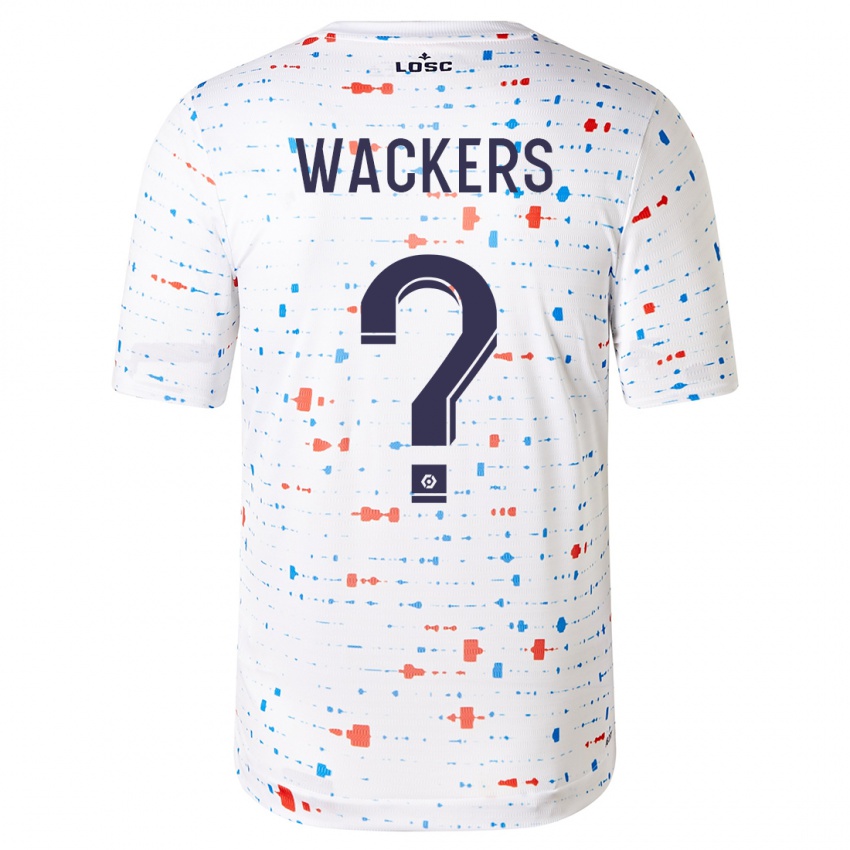 Mænd Maxime Wackers #0 Hvid Udebane Spillertrøjer 2023/24 Trøje T-Shirt