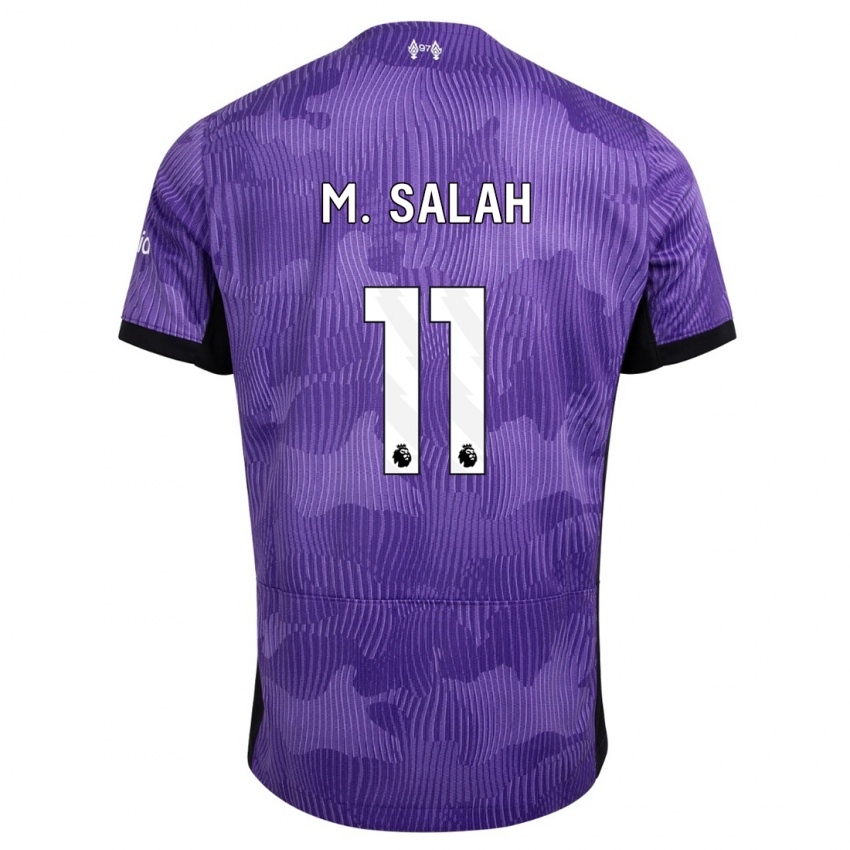 Mænd Mohamed Salah #11 Lilla Tredje Sæt Spillertrøjer 2023/24 Trøje T-Shirt