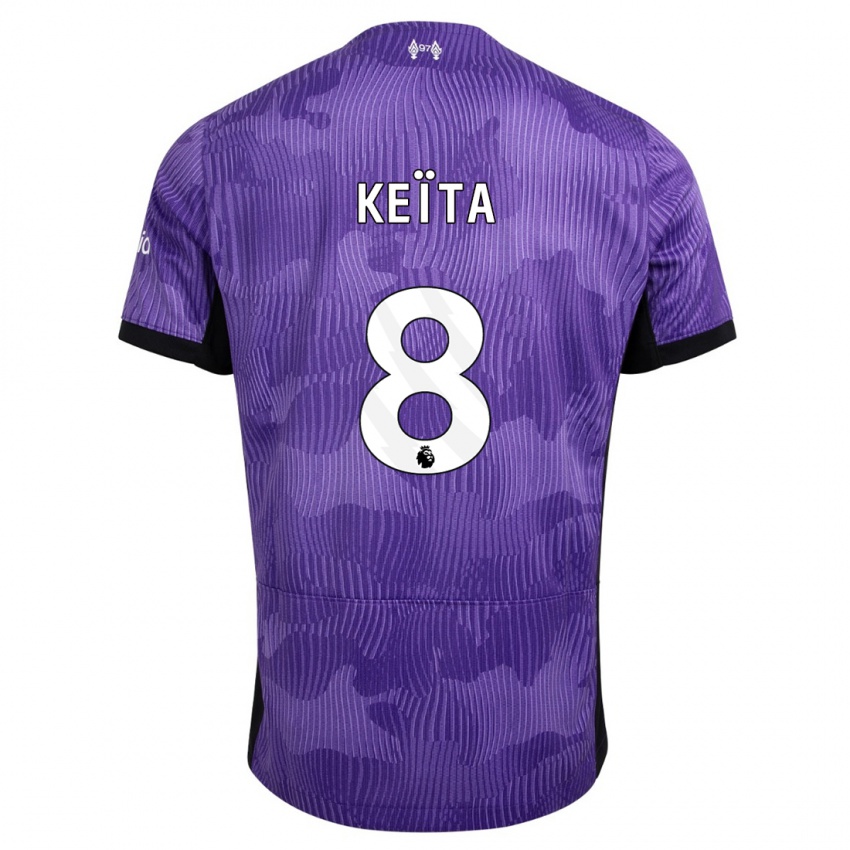 Mænd Naby Keïta #8 Lilla Tredje Sæt Spillertrøjer 2023/24 Trøje T-Shirt